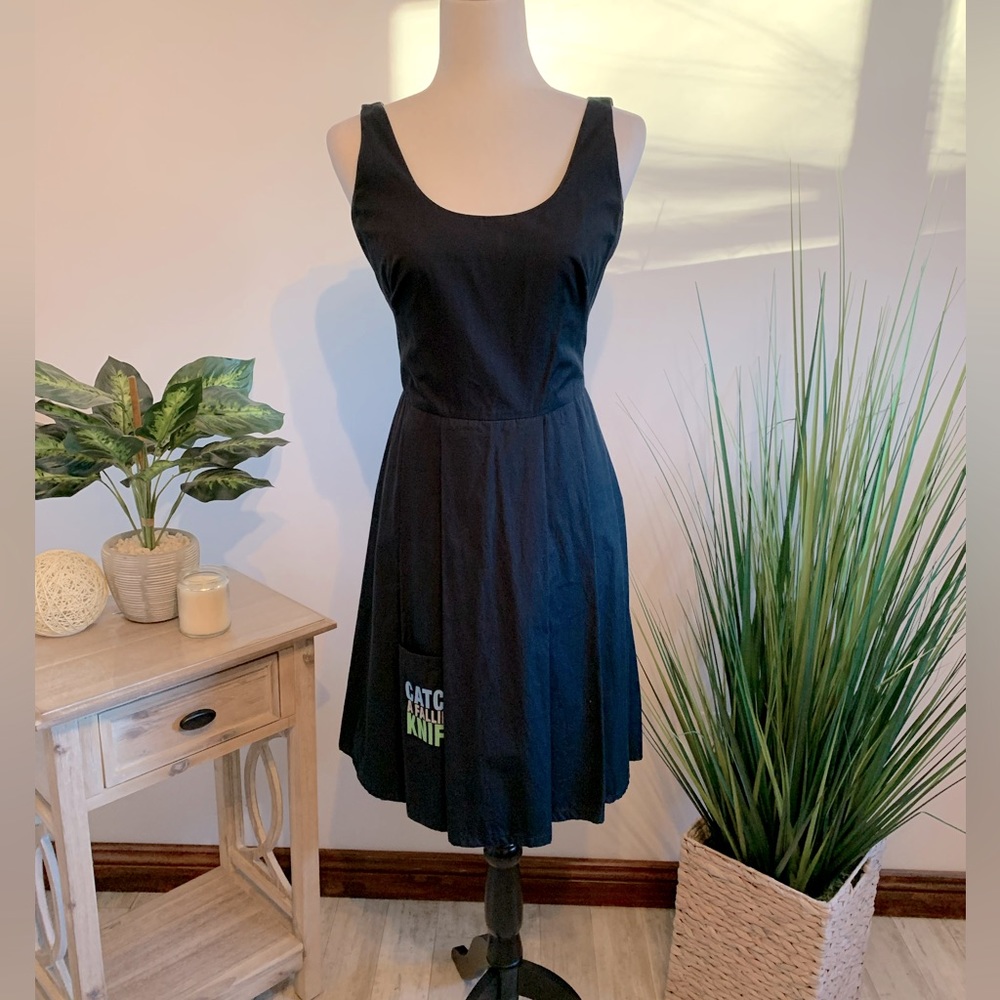 Agnes B. Black Midi Dress